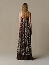 INTO THE EAST 25 Autumn and Winter Silk and Linen Totem Suspender Skirt ITE-E1DGSS012CF21DS-KA Brown